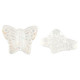 Glass bead 16mm Butterfly - Cristal ab